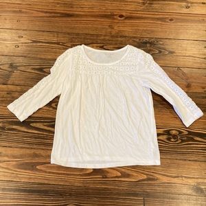 Cute floral white lacy shirt